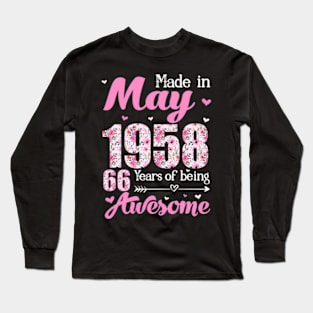 May 1958 66Th 66 Floral Long Sleeve T-Shirt